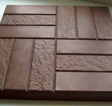 Плитка тротуарная 12 кирпичей (серая, цветная) 500*500*50