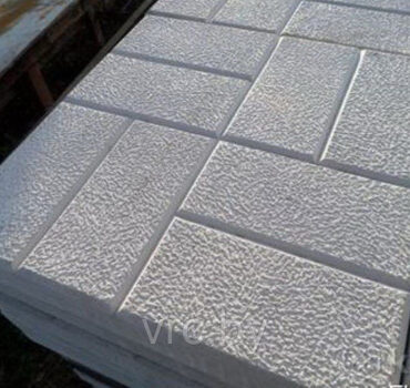 Плитка тротуарная 8 кирпичей Шагрень (серая/цветная) 400*400*50